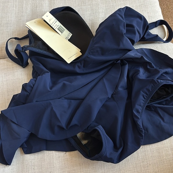 Profile by Gottex Women's Standard Tutti Frutti D-Cup Swimdress Navy Size 8D - Picture 7 of 8